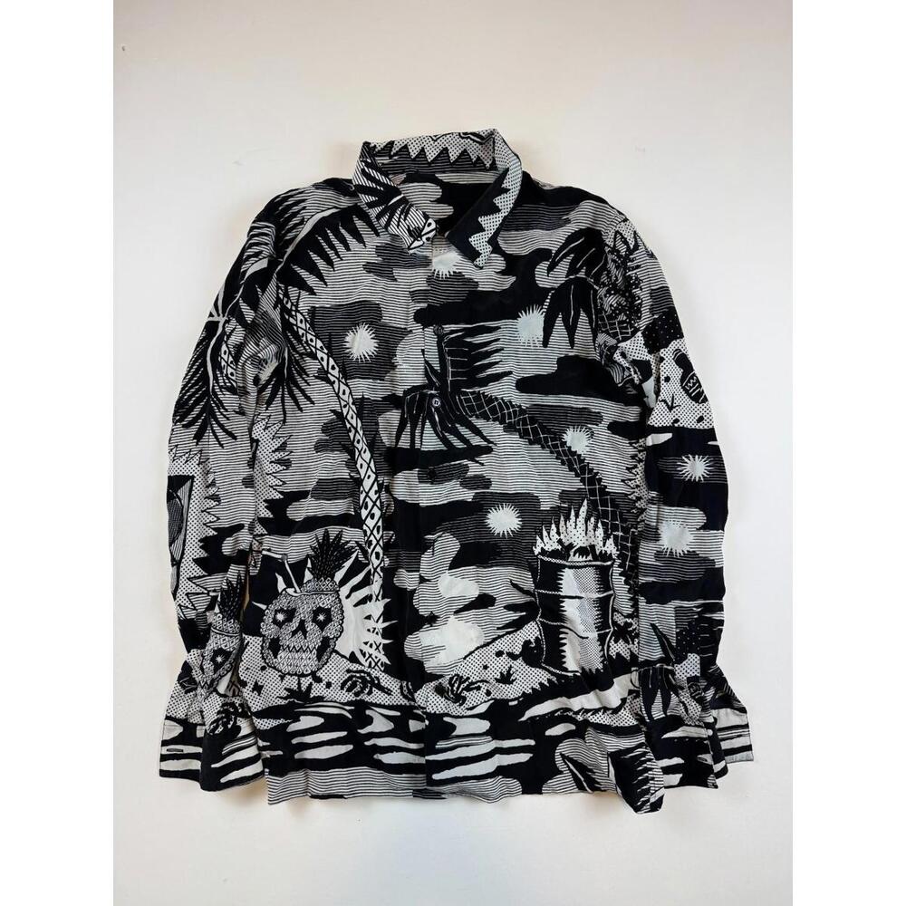 Saint Laurent Pina Skullada Button Shirt